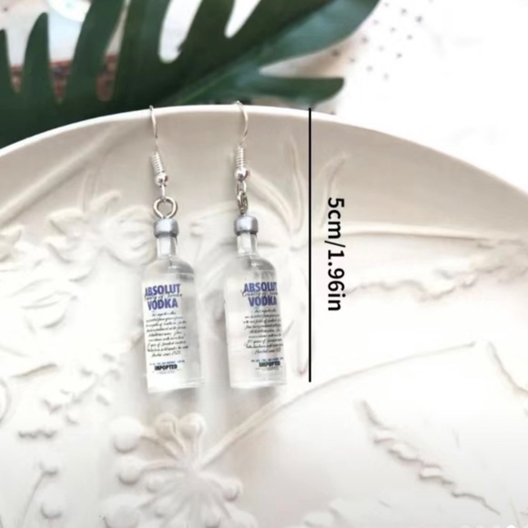 🆕Absolut Vodka, Jack Daniel's Whiskey, Corona beer, Enamel Bear Mug Earrings - Picture 3 of 13